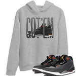 Air Jordan 3 Fear shirt to match jordans Wiggling Gotem sneaker tees AJ3 Fear SNRT Sneaker Release Tees Unisex Heather Grey 1 T-Shirt