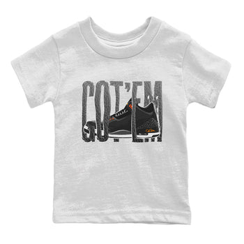 Air Jordan 3 Fear shirt to match jordans Wiggling Gotem sneaker tees AJ3 Fear SNRT Sneaker Release Tees Baby Toddler White 2 T-Shirt