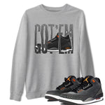 Air Jordan 3 Fear shirt to match jordans Wiggling Gotem sneaker tees AJ3 Fear SNRT Sneaker Release Tees Unisex Heather Grey 1 T-Shirt