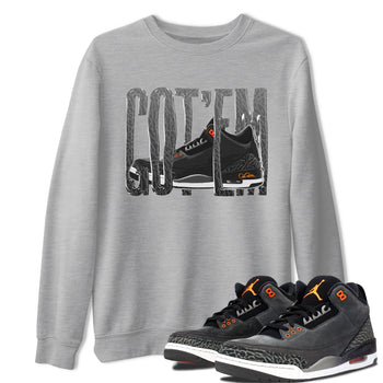 Air Jordan 3 Fear shirt to match jordans Wiggling Gotem sneaker tees AJ3 Fear SNRT Sneaker Release Tees Unisex Heather Grey 1 T-Shirt