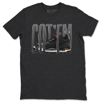 Air Jordan 3 Fear shirt to match jordans Wiggling Gotem sneaker tees AJ3 Fear SNRT Sneaker Release Tees Unisex Charcoal Heather 2 T-Shirt