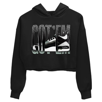 3s Green Glow shirt to match jordans Wiggling Gotem sneaker tees Air Jordan 3 Green Glow SNRT Sneaker Release Tees Black 2 crop length shirt