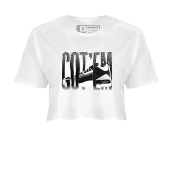 3s Green Glow shirt to match jordans Wiggling Gotem sneaker tees Air Jordan 3 Green Glow SNRT Sneaker Release Tees White 2 crop length shirt