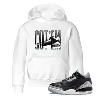 3s Green Glow shirt to match jordans Wiggling Gotem sneaker tees Air Jordan 3 Green Glow SNRT sneaker release tees baby toddler White 1 cotton Shirt