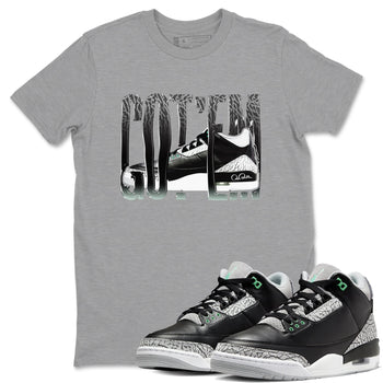 3s Green Glow shirt to match jordans Wiggling Gotem sneaker tees Air Jordan 3 Green Glow SNRT Sneaker Release Tees unisex cotton Heather Grey 1 crew neck shirt