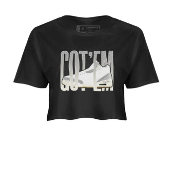 3s Ivory shirt to match jordans Wiggling Gotem sneaker tees Air Jordan 3 Ivory SNRT Sneaker Release Tees Black 2 crop length shirt