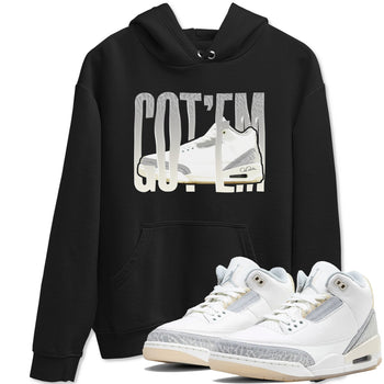 3s Ivory shirt to match jordans Wiggling Gotem sneaker tees Air Jordan 3 Ivory SNRT Sneaker Release Tees unisex cotton Black 1 crew neck shirt