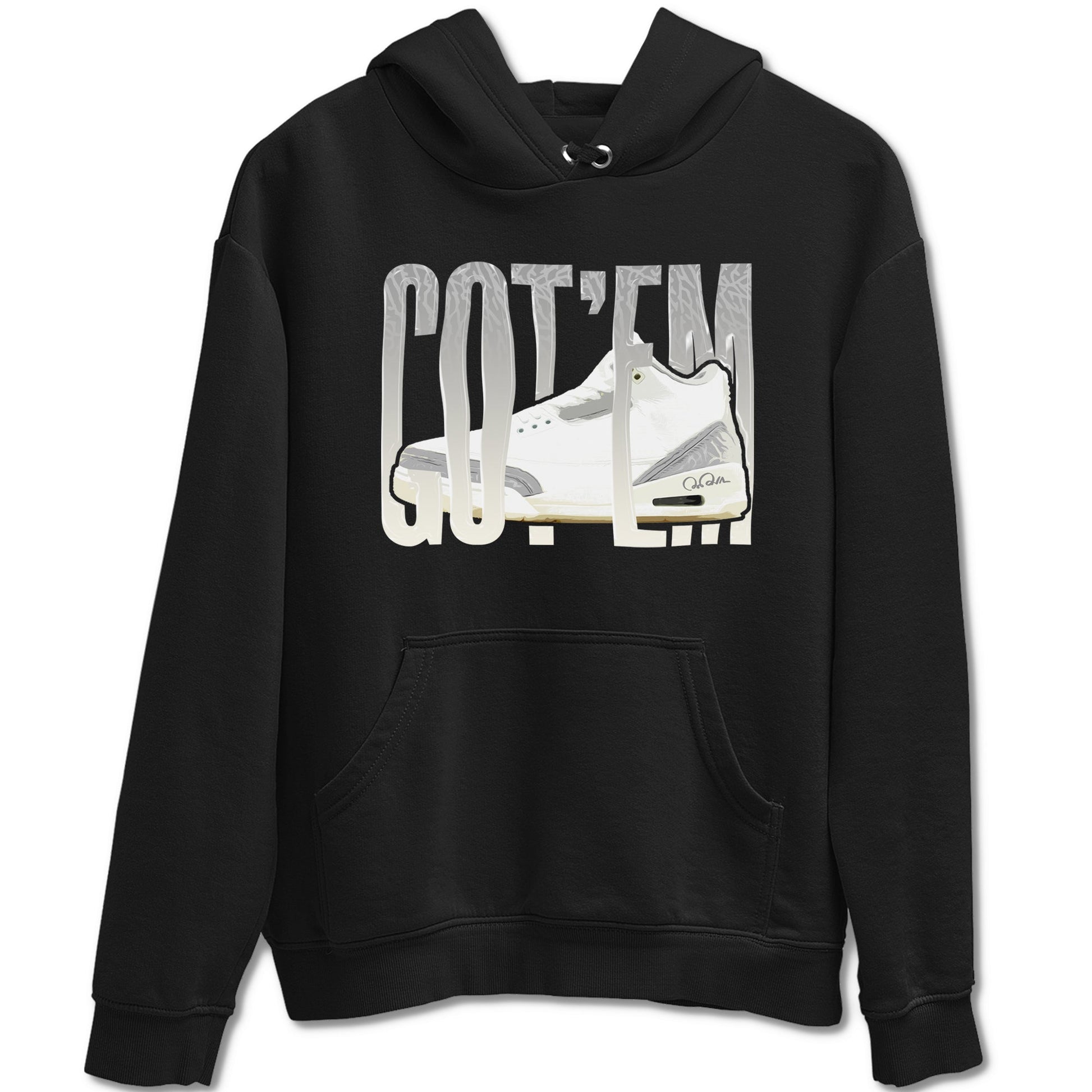 3s Ivory shirt to match jordans Wiggling Gotem sneaker tees Air Jordan 3 Ivory SNRT Sneaker Release Tees unisex cotton Black 2 crew neck shirt