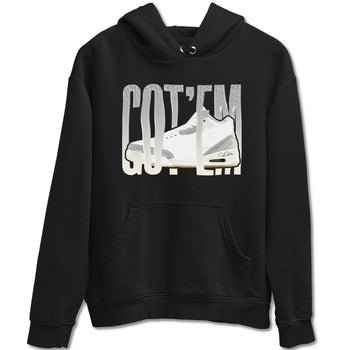 3s Ivory shirt to match jordans Wiggling Gotem sneaker tees Air Jordan 3 Ivory SNRT Sneaker Release Tees unisex cotton Black 2 crew neck shirt