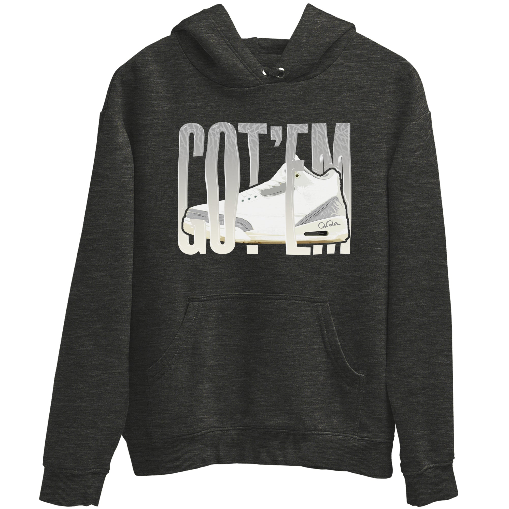 3s Ivory shirt to match jordans Wiggling Gotem sneaker tees Air Jordan 3 Ivory SNRT Sneaker Release Tees unisex cotton Charcoal Heather 2 crew neck shirt