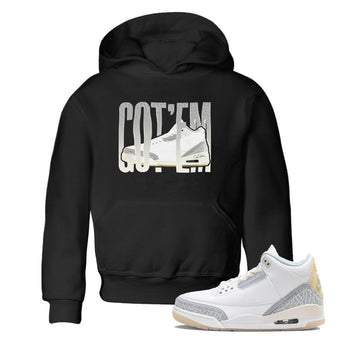 3s Ivory shirt to match jordans Wiggling Gotem sneaker tees Air Jordan 3 Ivory SNRT sneaker release tees baby toddler Black 1 cotton Shirt