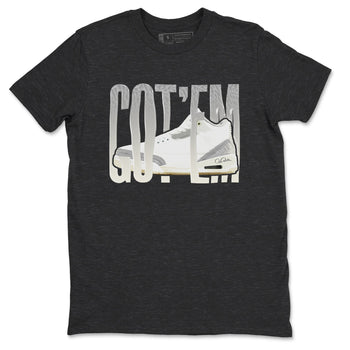 3s Ivory shirt to match jordans Wiggling Gotem sneaker tees Air Jordan 3 Ivory SNRT Sneaker Release Tees unisex cotton Charcoal Heather 2 crew neck shirt
