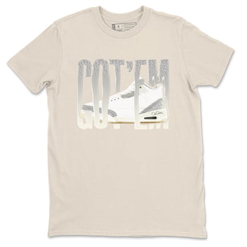 3s Ivory shirt to match jordans Wiggling Gotem sneaker tees Air Jordan 3 Ivory SNRT Sneaker Release Tees unisex cotton Natural 2 crew neck shirt