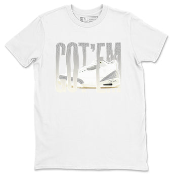 3s Ivory shirt to match jordans Wiggling Gotem sneaker tees Air Jordan 3 Ivory SNRT Sneaker Release Tees unisex cotton White 2 crew neck shirt