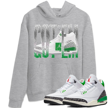 Air Jordan 3 Lucky Green Sneaker Match Tees Wiggling Gotem Sneaker Tees AJ3 Lucky Green Sneaker Release Tees Unisex Shirts Heather Grey 1