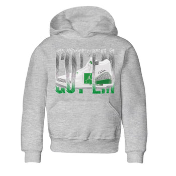 Air Jordan 3 Lucky Green Sneaker Match Tees Wiggling Gotem Sneaker Tees AJ3 Lucky Green Sneaker Release Tees Kids Shirts Heather Grey 2