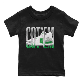 Air Jordan 3 Lucky Green Sneaker Match Tees Wiggling Gotem Sneaker Tees AJ3 Lucky Green Sneaker Release Tees Kids Shirts Black 2