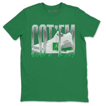 Air Jordan 3 Lucky Green Sneaker Match Tees Wiggling Gotem Sneaker Tees AJ3 Lucky Green Sneaker Release Tees Unisex Shirts Kelly Green 2