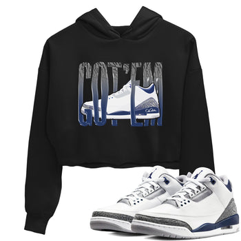 3s Midnight Navy shirt to match jordans Wiggling Gotem sneaker tees Air Jordan 3 Midnight Navy SNRT Sneaker Release Tees Black 1 crop length shirt