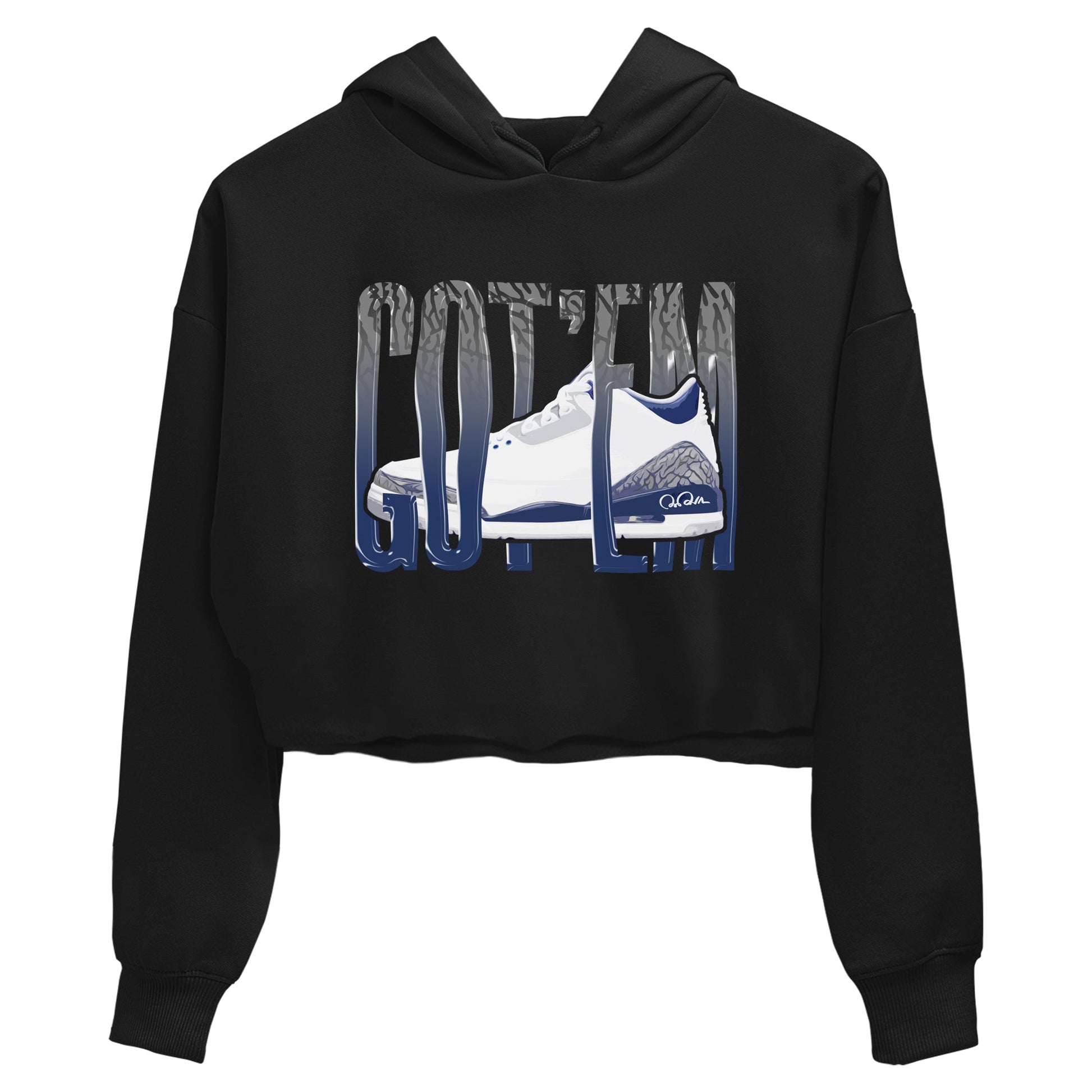 3s Midnight Navy shirt to match jordans Wiggling Gotem sneaker tees Air Jordan 3 Midnight Navy SNRT Sneaker Release Tees Black 2 crop length shirt