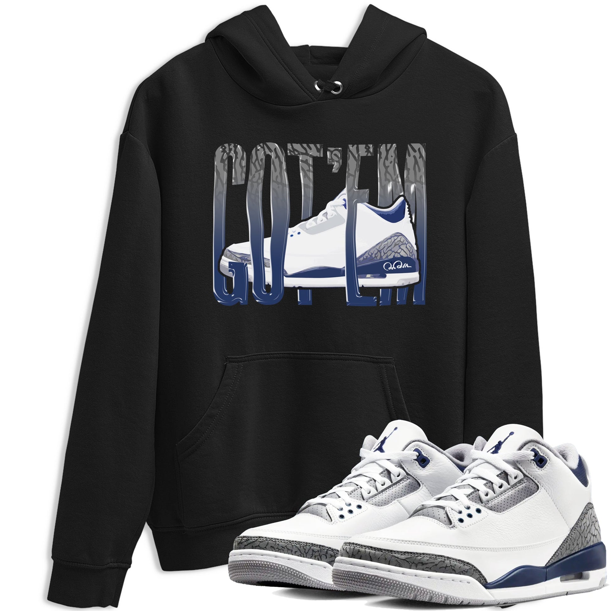 3s Midnight Navy shirt to match jordans Wiggling Gotem sneaker tees Air Jordan 3 Midnight Navy SNRT Sneaker Release Tees unisex cotton Black 1 crew neck shirt