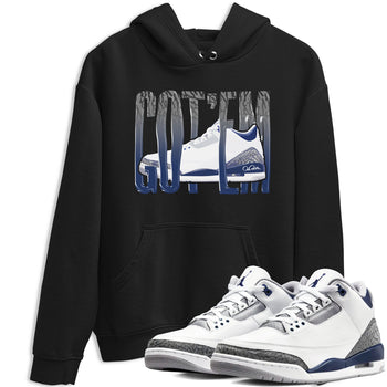3s Midnight Navy shirt to match jordans Wiggling Gotem sneaker tees Air Jordan 3 Midnight Navy SNRT Sneaker Release Tees unisex cotton Black 1 crew neck shirt