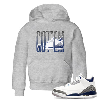 3s Midnight Navy shirt to match jordans Wiggling Gotem sneaker tees Air Jordan 3 Midnight Navy SNRT sneaker release tees baby toddler Heather Grey 1 cotton Shirt