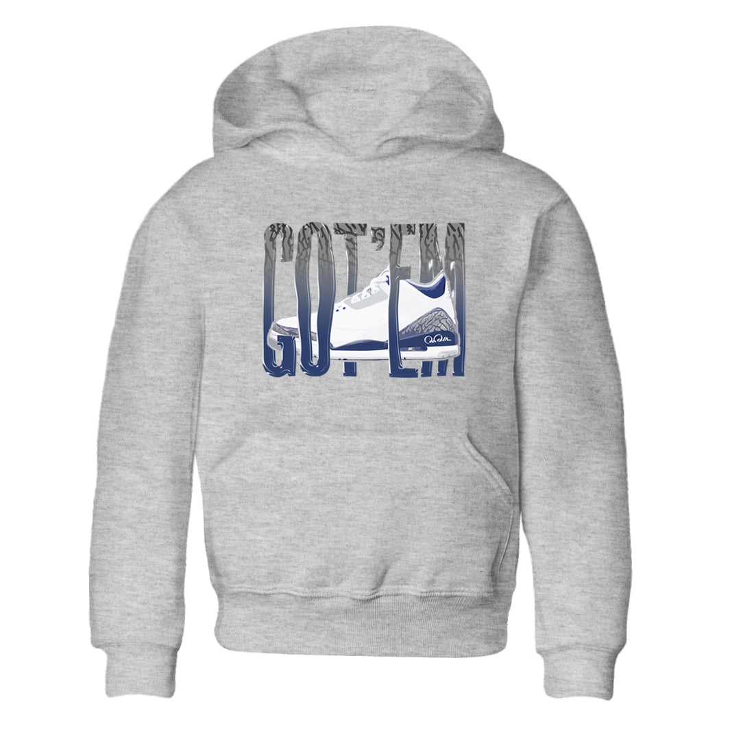 3s Midnight Navy shirt to match jordans Wiggling Gotem sneaker tees Air Jordan 3 Midnight Navy SNRT sneaker release tees baby toddler Heather Grey 2 cotton Shirt