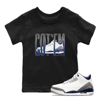 3s Midnight Navy shirt to match jordans Wiggling Gotem sneaker tees Air Jordan 3 Midnight Navy SNRT sneaker release tees baby toddler Black 1 cotton Shirt