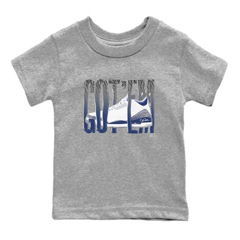 3s Midnight Navy shirt to match jordans Wiggling Gotem sneaker tees Air Jordan 3 Midnight Navy SNRT sneaker release tees baby toddler Heather Grey 2 cotton Shirt