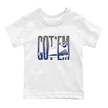 3s Midnight Navy shirt to match jordans Wiggling Gotem sneaker tees Air Jordan 3 Midnight Navy SNRT sneaker release tees baby toddler White 2 cotton Shirt