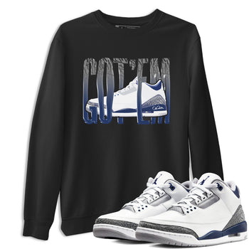 3s Midnight Navy shirt to match jordans Wiggling Gotem sneaker tees Air Jordan 3 Midnight Navy SNRT Sneaker Release Tees unisex cotton Black 1 crew neck shirt