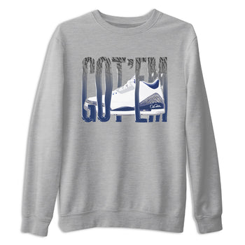 3s Midnight Navy shirt to match jordans Wiggling Gotem sneaker tees Air Jordan 3 Midnight Navy SNRT Sneaker Release Tees unisex cotton Heather Grey 2 crew neck shirt