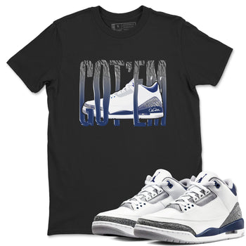 3s Midnight Navy shirt to match jordans Wiggling Gotem sneaker tees Air Jordan 3 Midnight Navy SNRT Sneaker Release Tees unisex cotton Black 1 crew neck shirt