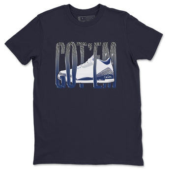 3s Midnight Navy shirt to match jordans Wiggling Gotem sneaker tees Air Jordan 3 Midnight Navy SNRT Sneaker Release Tees unisex cotton Navy 2 crew neck shirt