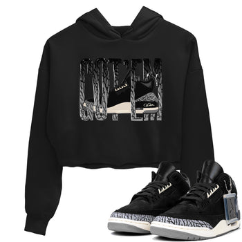 Air Jordan 3 Off Noir shirt to match jordans Wiggling Gotem sneaker tees AJ3 Off Noir SNRT Sneaker Release Tees Black 1 Crop T-Shirt