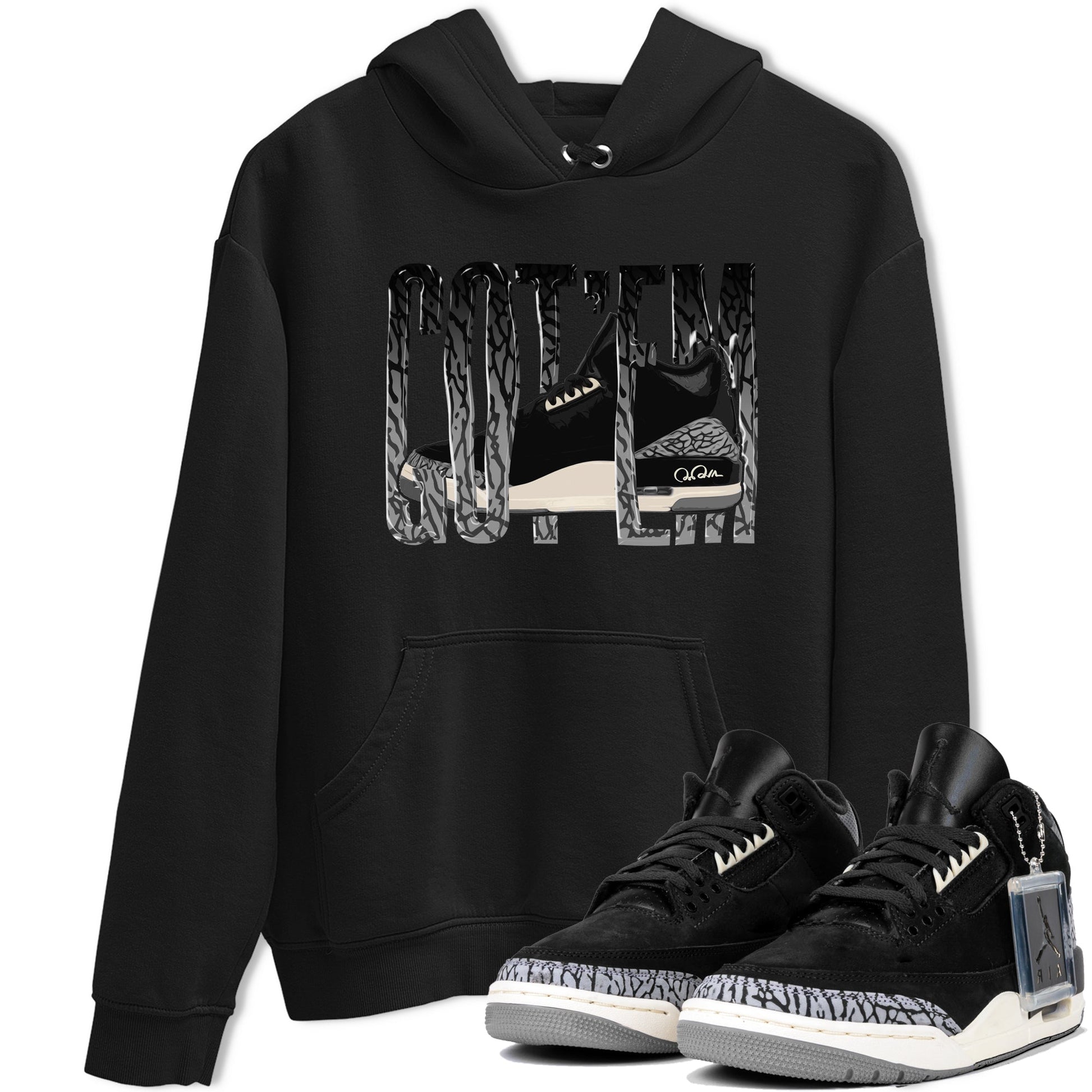 Air Jordan 3 Off Noir shirt to match jordans Wiggling Gotem sneaker tees AJ3 Off Noir SNRT Sneaker Release Tees Unisex Black 1 T-Shirt