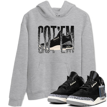Air Jordan 3 Off Noir shirt to match jordans Wiggling Gotem sneaker tees AJ3 Off Noir SNRT Sneaker Release Tees Unisex Heather Grey 1 T-Shirt