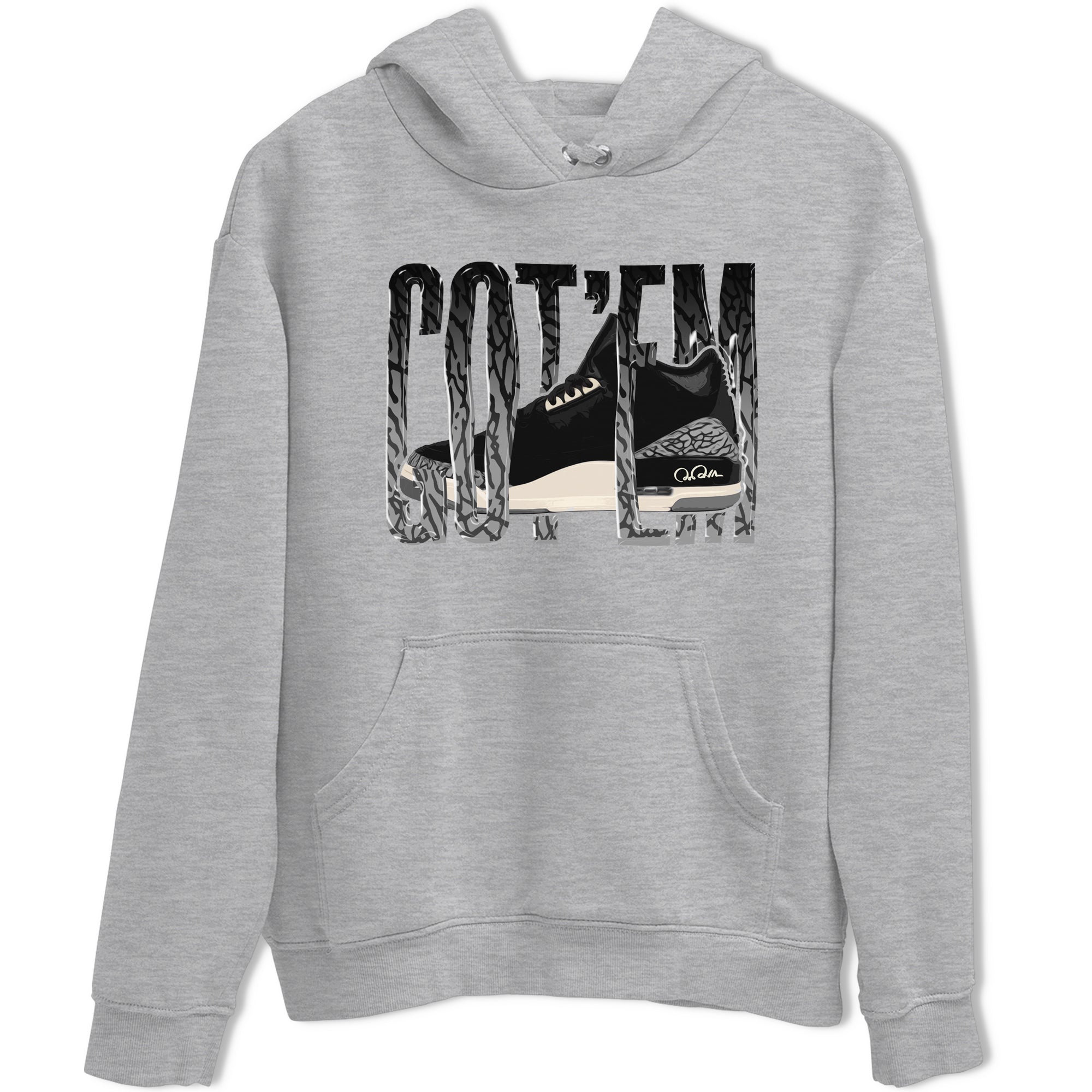 Air Jordan 3 Off Noir shirt to match jordans Wiggling Gotem sneaker tees AJ3 Off Noir SNRT Sneaker Release Tees Unisex Heather Grey 2 T-Shirt