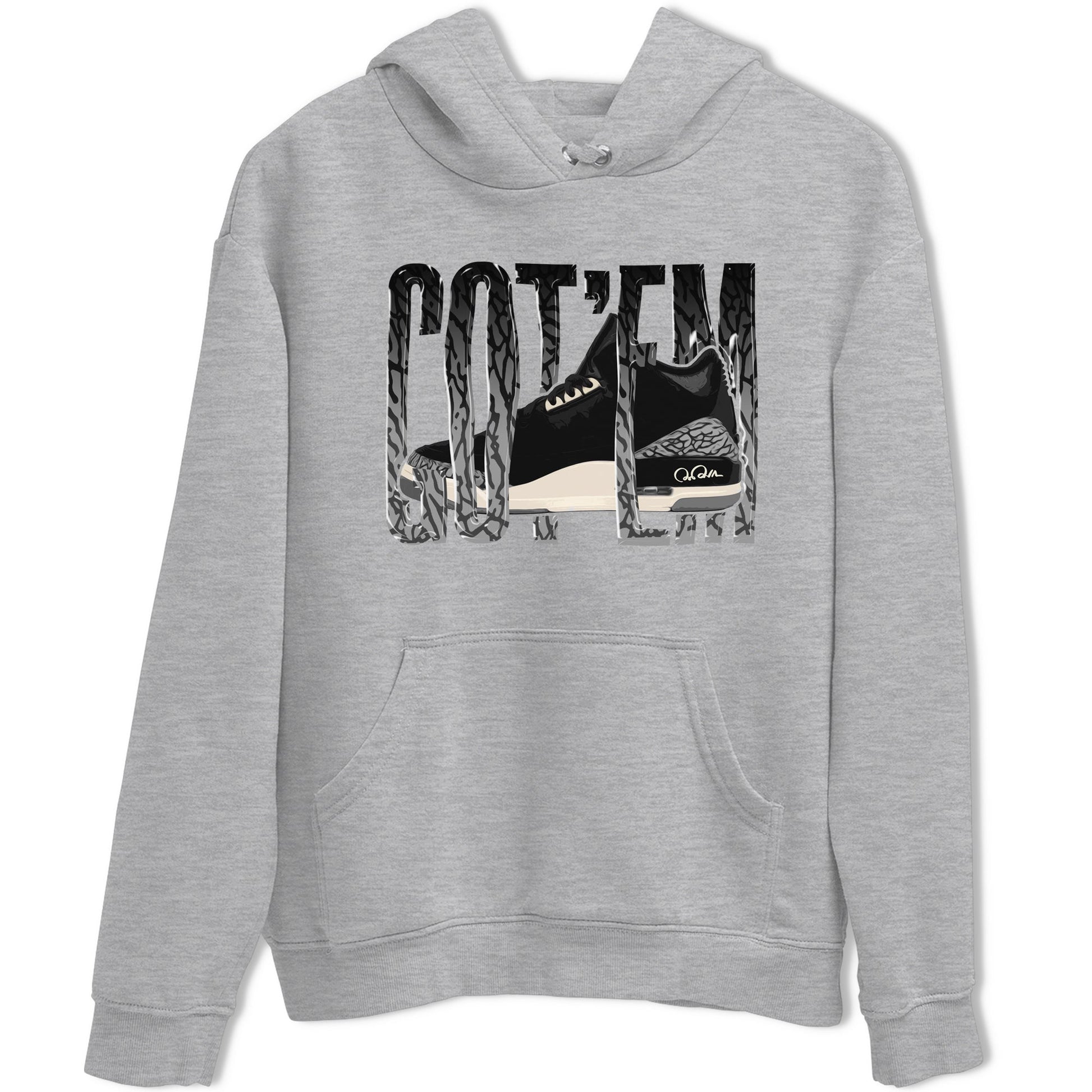 Air Jordan 3 Off Noir shirt to match jordans Wiggling Gotem sneaker tees AJ3 Off Noir SNRT Sneaker Release Tees Unisex Heather Grey 2 T-Shirt