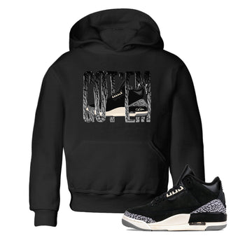 Air Jordan 3 Off Noir shirt to match jordans Wiggling Gotem sneaker tees AJ3 Off Noir SNRT Sneaker Release Tees Baby Toddler Black 1 T-Shirt