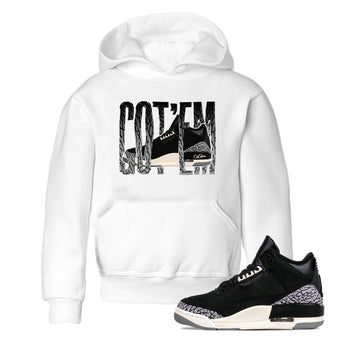 Air Jordan 3 Off Noir shirt to match jordans Wiggling Gotem sneaker tees AJ3 Off Noir SNRT Sneaker Release Tees Baby Toddler White 1 T-Shirt