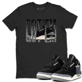Air Jordan 3 Off Noir shirt to match jordans Wiggling Gotem sneaker tees AJ3 Off Noir SNRT Sneaker Release Tees Unisex Black 1 T-Shirt