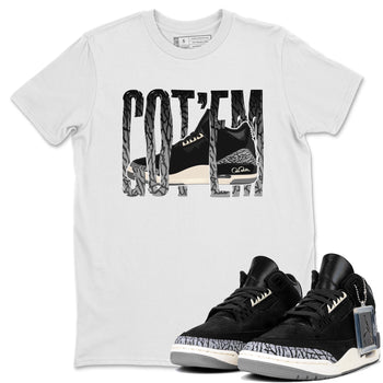 Air Jordan 3 Off Noir shirt to match jordans Wiggling Gotem sneaker tees AJ3 Off Noir SNRT Sneaker Release Tees Unisex White 1 T-Shirt