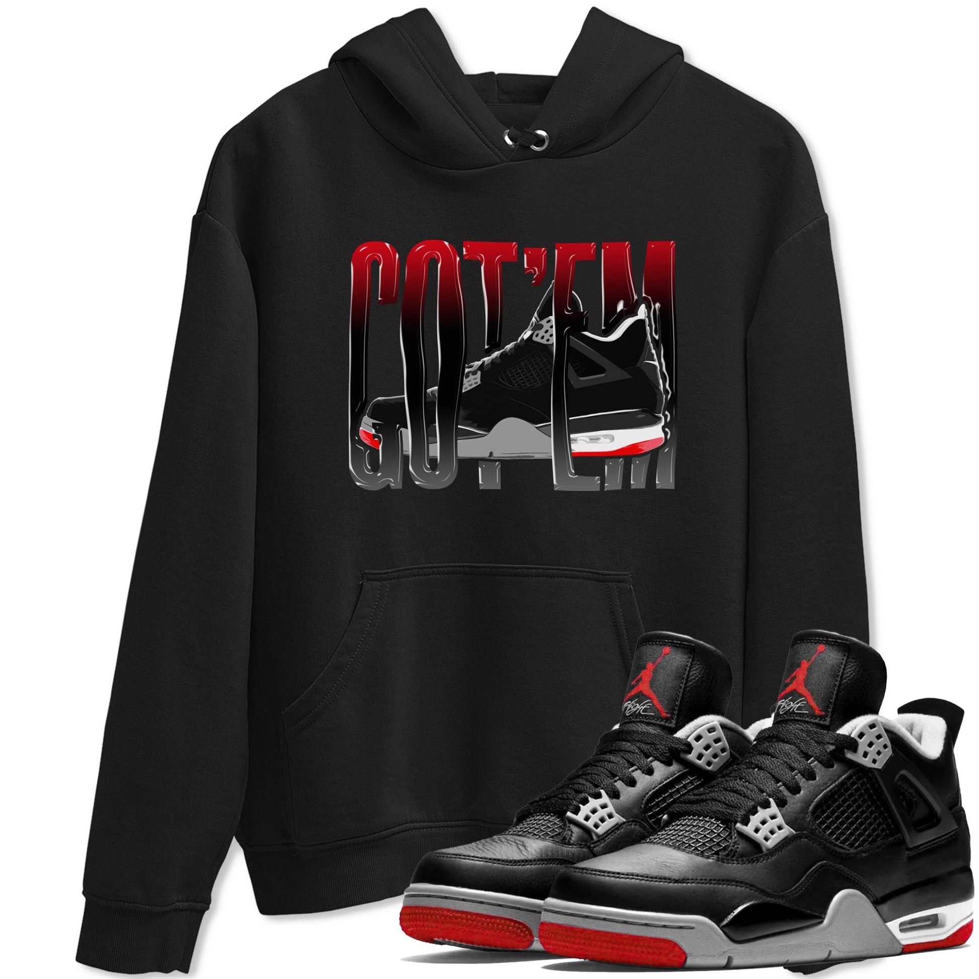 4s Bred Reimagined shirt to match jordans Wiggling Gotem sneaker tees Air Jordan 4 Bred Reimagined SNRT Sneaker Release Tees Unisex Black 1 T-Shirt