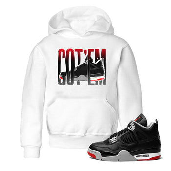 4s Bred Reimagined shirt to match jordans Wiggling Gotem sneaker tees Air Jordan 4 Bred Reimagined SNRT Sneaker Release Tees Baby Toddler White 1 T-Shirt