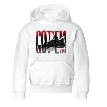 4s Bred Reimagined shirt to match jordans Wiggling Gotem sneaker tees Air Jordan 4 Bred Reimagined SNRT Sneaker Release Tees Baby Toddler White 2 T-Shirt