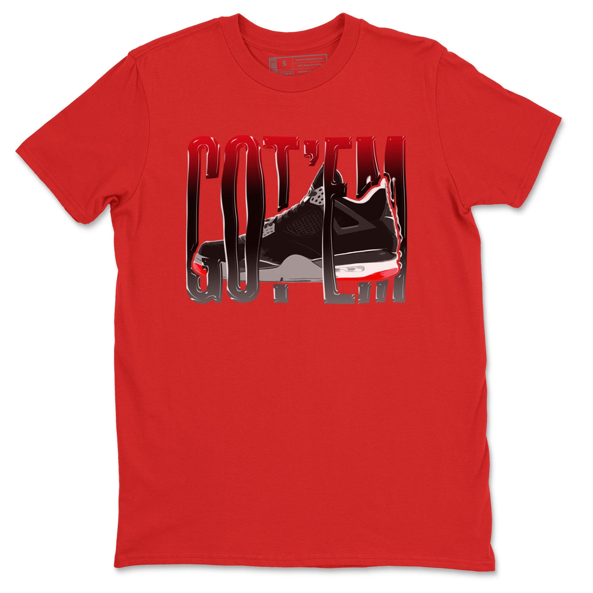 4s Bred Reimagined shirt to match jordans Wiggling Gotem sneaker tees Air Jordan 4 Bred Reimagined SNRT Sneaker Release Tees Unisex Red 2 T-Shirt