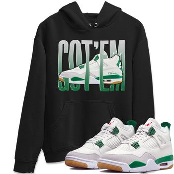 Jordan 4 Pine Green SB Sneaker Match Tees Wiggling Gotem Sneaker Tees AJ4 Pine Green SB Sneaker Tees Sneaker Release Shirts Unisex Shirts Black 1