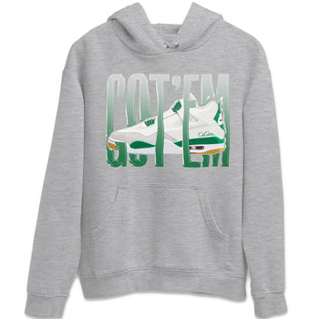 Jordan 4 Pine Green SB Sneaker Match Tees Wiggling Gotem Sneaker Tees AJ4 Pine Green SB Sneaker Tees Sneaker Release Shirts Unisex Shirts Heather Grey 2